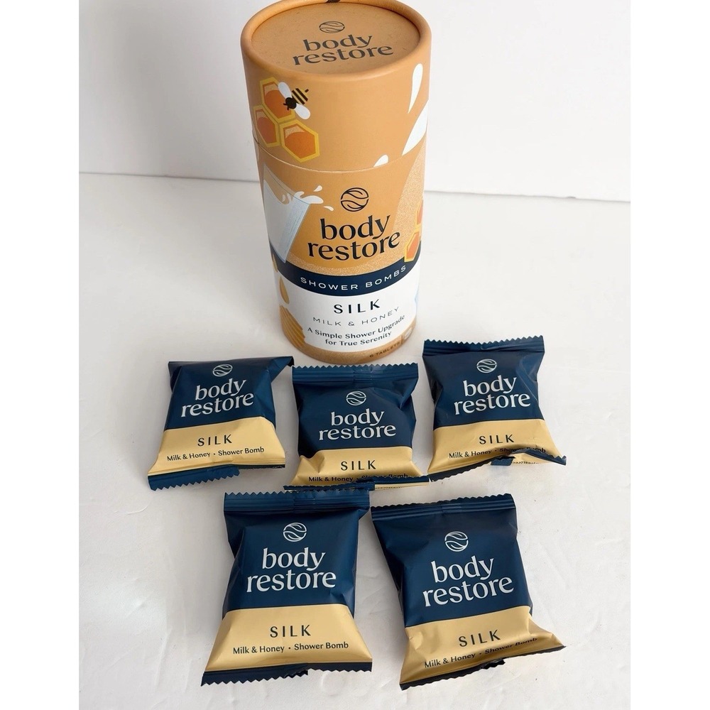 Body Restore Shower Bombs‎ Silk Milk & Honey Steamers 5 Pack Aromatherapy